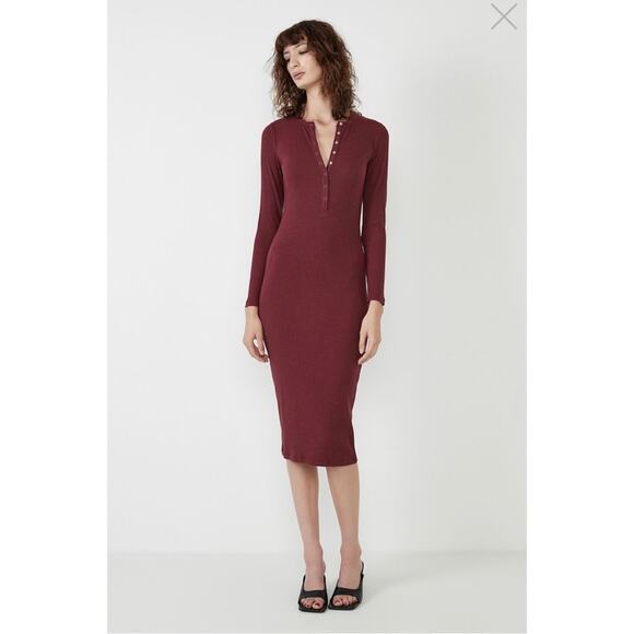 Bardot Merissa Ribbed Midi Dress - Picture 1 of 7